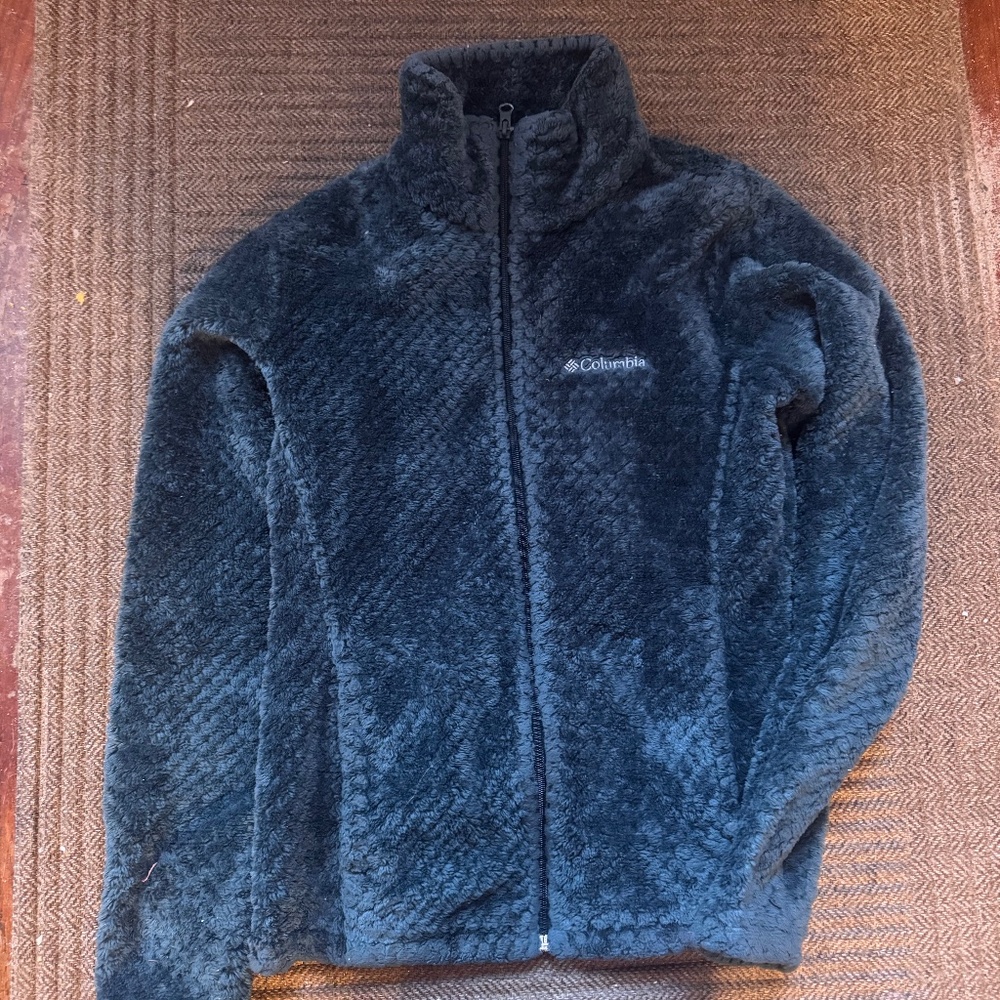 Columbia Women's Plush Fleece Jacket - Deep green size small